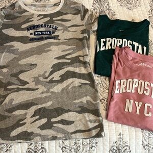 Classic Crew Size L Green, Pink and grey camo Short Sleeve Tees. set of 3